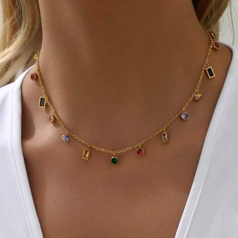 Multicolor gemstone Necklace S951